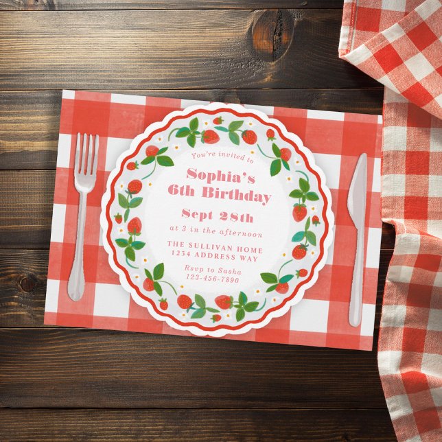 Berry Sweet Erdbeere Geburtstagsparty Einladung (Von Creator hochgeladen)