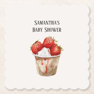 Berry Sweet Erdbeeren Baby Shower Untersetzer