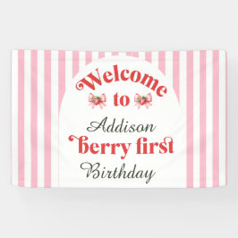 Berry Sweet Erster Geburtstag Banner