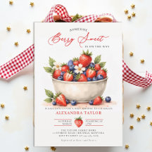Berry Sweet Farmhouse Chic Wasserfarbe Babyparty