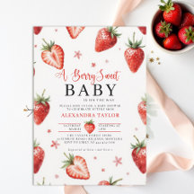 Berry Sweet Farmhouse Chic Watercolor Babyparty