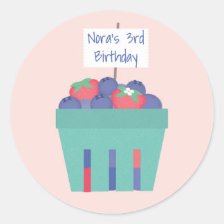 Berry Sweet Favor Label Runder Aufkleber