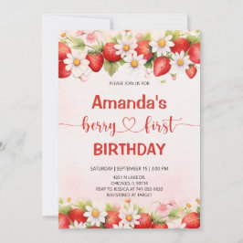 Berry Sweet First Birthday Einladung