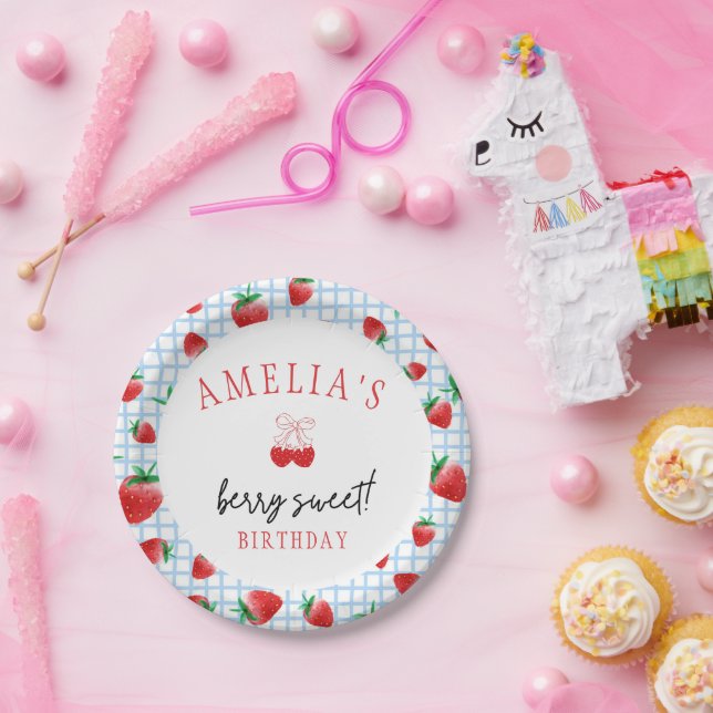 Berry Sweet First Geburtstag Pappteller (Party)