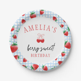 Berry Sweet First Geburtstag Pappteller