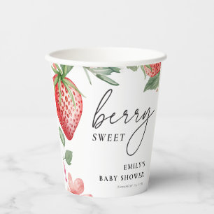 Berry Sweet Floral Baby Dusche Pappbecher