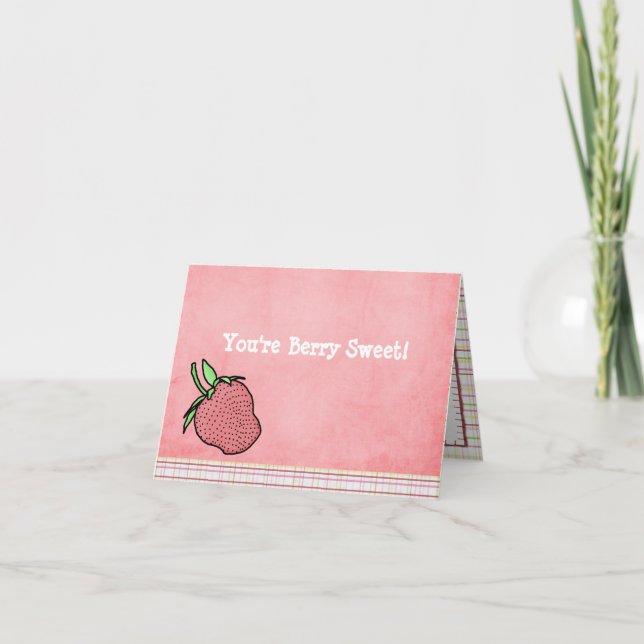 Berry Sweet Folded Notecard Dankeskarte (Vorderseite)