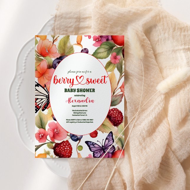 Berry Sweet Fruit Baby Dusche Einladung (Von Creator hochgeladen)