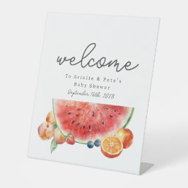 Berry Sweet Fruit Baby Dusche Willkommen Watermelo Sockelschild