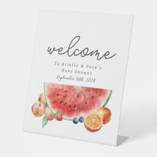 Berry Sweet Fruit Baby Shower Willkommen Wassermel Sockelschild