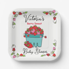 Berry Sweet Fruit Basket Baby Dusche Pappteller