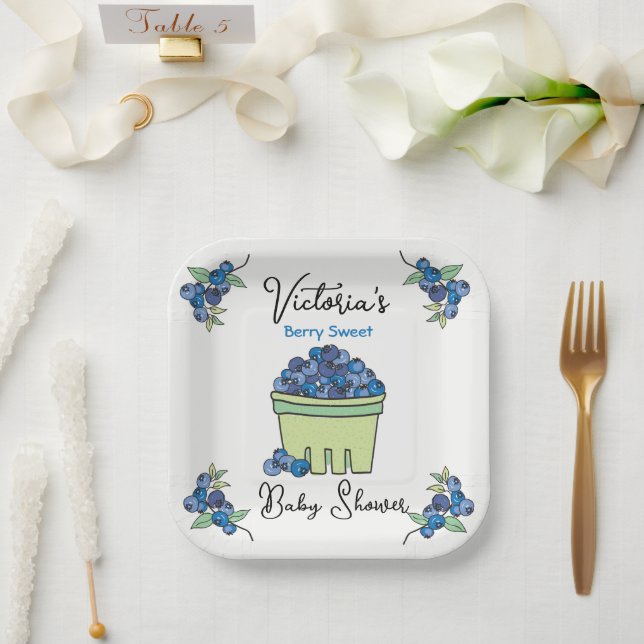 Berry Sweet Fruit Basket Baby Dusche Pappteller (Hochzeit)