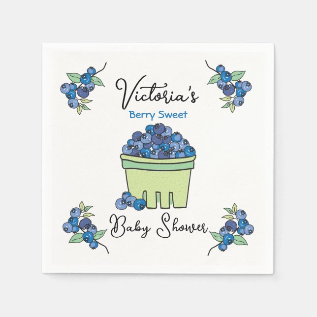 Berry Sweet Fruit Basket Baby Dusche Serviette (Vorderseite)