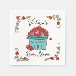 Berry Sweet Fruit Basket Baby Dusche Serviette