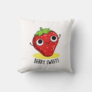 Berry Sweet Funny Strawberry Pun Kissen