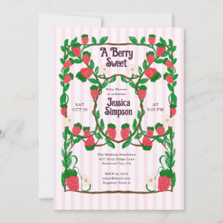 Berry Sweet Garten Art Nouveau Baby Shower Einladung