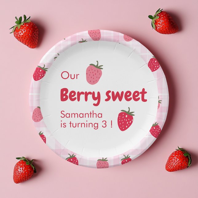 Berry Sweet Geburtstag mit Strawberry Pappteller (Von Creator hochgeladen)