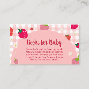 Berry Sweet Gingham Strawberry Books for Baby Begleitkarte