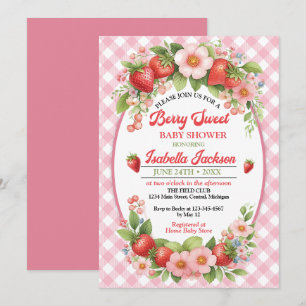Berry Sweet Girl Baby Shower Einladung