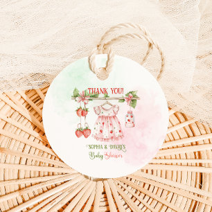 Berry Sweet Girl Baby Shower Geschenkanhänger