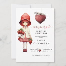 Berry Sweet Girl Geburtstagsparty Einladung
