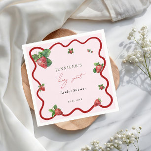 Berry Sweet Junggesellinnen-Abschiedsparty Erdbeer Serviette