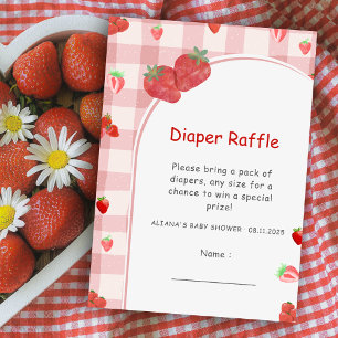 Berry Sweet Kariert Coquette Windelverlosung Einladung