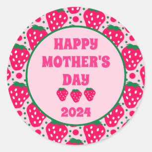 Berry Sweet Mother's Day Runder Aufkleber