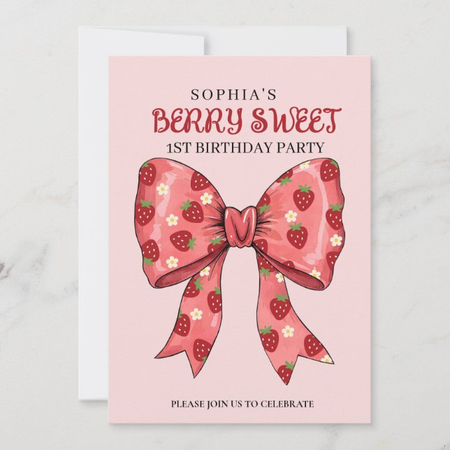 Berry Sweet Party Einladung (Vorderseite)
