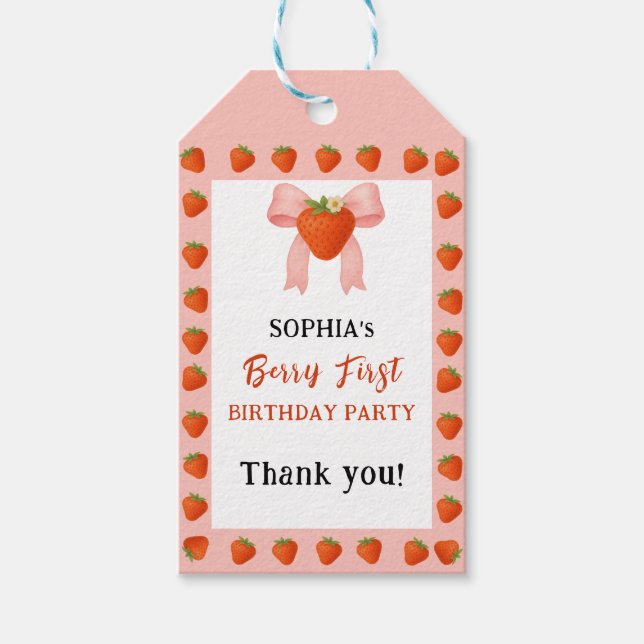 Berry Sweet Party Geschenkanhänger (Vorderseite)