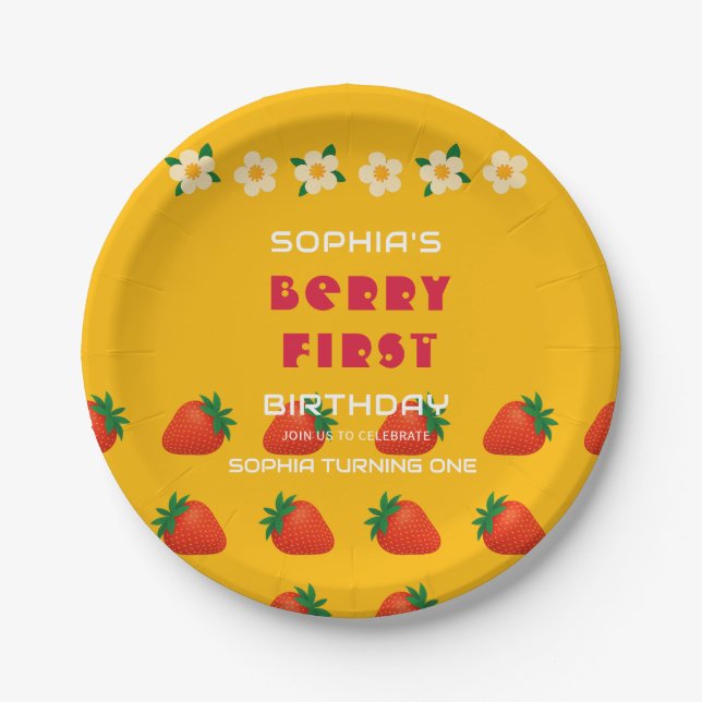 Berry Sweet Party Pappteller (Vorderseite)