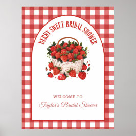 Berry Sweet Picnic Strawberry Brautparty Poster