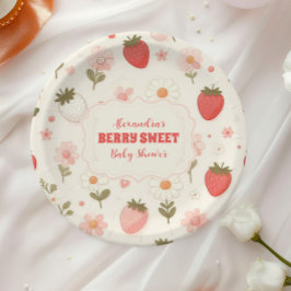 Berry Sweet Pink Coquette Baby Pappteller