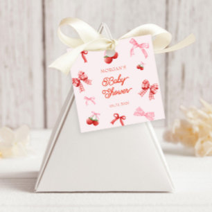 Berry Sweet Pink Coquette Babydusche Geschenkanhänger
