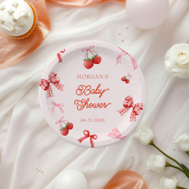 Berry Sweet Pink Coquette Babydusche Pappteller