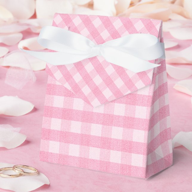Berry Sweet Pink Gingham Baby Showbox Geschenkschachtel (Hochzeit)
