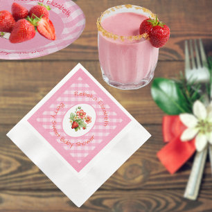 Berry Sweet Pink Gingham Dusche Serviette