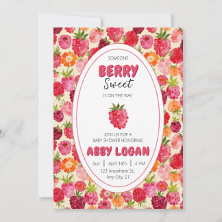 Berry Sweet Raspberry Baby Shower Einladung