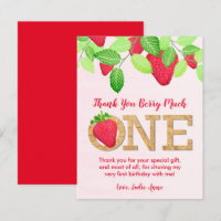 Berry Sweet Red Strawberry 1st Birthday Girl Foto