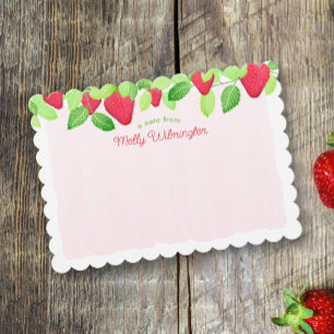 Berry Sweet Red Strawberry Baby Dusche Mitteilungs Einladung