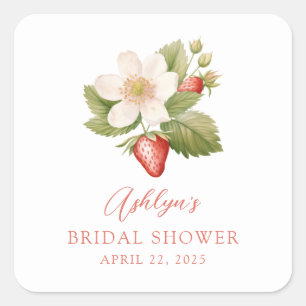 Berry Sweet Red Strawberry Brautparty Sticker