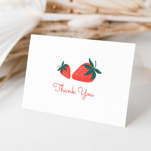 Berry Sweet Red Strawberry Vielen Dank Dankeskarte