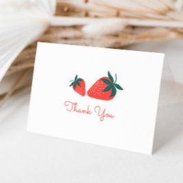 Berry Sweet Red Strawberry Vielen Dank Dankeskarte