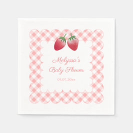 Berry Sweet Strawberries Thema Kinderdusche Party Serviette