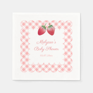 Berry Sweet Strawberries Thema Kinderdusche Party Serviette