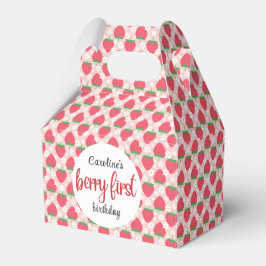 Berry Sweet Strawberry 1. Geburtstag Party Geschenkschachtel