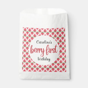 Berry Sweet Strawberry 1. Geburtstag Party Geschenktütchen