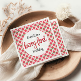 Berry Sweet Strawberry 1. Geburtstag Party Serviette