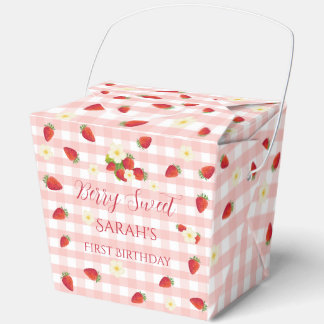 Berry Sweet Strawberry 1st Birthday Party Gift  Geschenkschachtel