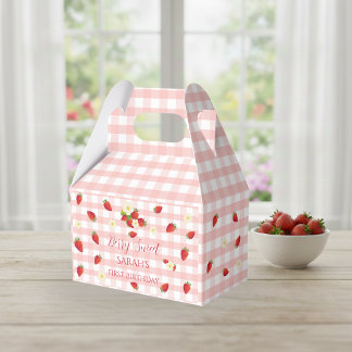 Berry Sweet Strawberry 1st Birthday Party Gift  Geschenkschachtel